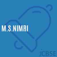 M.S.Nimri Middle School Logo