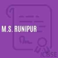 M.S. Runipur Middle School Logo