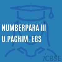 Numberpara Iii U.Pachim. Egs Primary School Logo