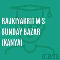 Rajkiyakrit M S Sunday Bazar (Kanya) Middle School Logo