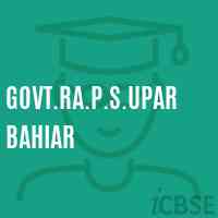 Govt.Ra.P.S.Uparbahiar Primary School Logo