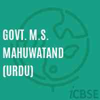 Govt. M.S. Mahuwatand (Urdu) Middle School Logo