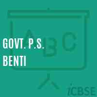 Govt. P.S. Benti Primary School Logo