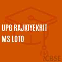 Upg Rajkiyekrit Ms Loto Middle School Logo
