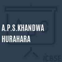 A.P.S.Khandwa Hurahara Primary School Logo