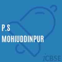 P.S Mohiuddinpur Primary School Logo