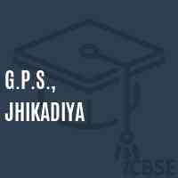 G.P.S., Jhikadiya Primary School Logo