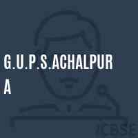 G.U.P.S.Achalpura Middle School Logo
