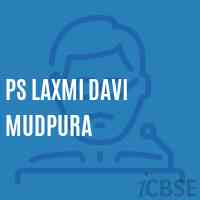 Ps Laxmi Davi Mudpura Primary School Logo