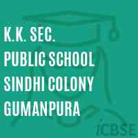 K.K. Sec. Public School Sindhi Colony Gumanpura Logo