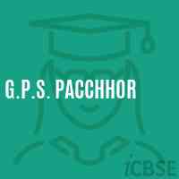 G.P.S. Pacchhor Primary School Logo
