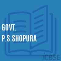 Govt. P.S.Shopura Primary School Logo