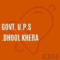 Govt. U.P.S .Dhool Khera Middle School Logo