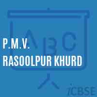 P.M.V. Rasoolpur Khurd Middle School Logo