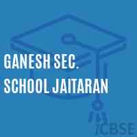Ganesh Sec. School Jaitaran Logo
