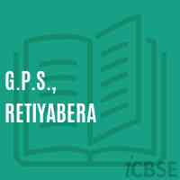 G.P.S., Retiyabera Primary School Logo