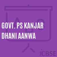 Govt. Ps Kanjar Dhani Aanwa Primary School Logo