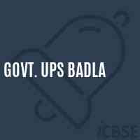 Govt. Ups Badla Middle School Logo