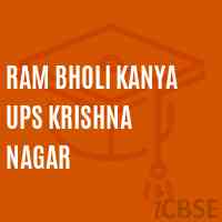Ram Bholi Kanya Ups Krishna Nagar Middle School Logo