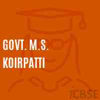 Govt. M.S. Koirpatti Middle School Logo