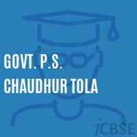 Govt. P.S. Chaudhur Tola Primary School Logo