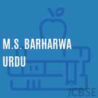 M.S. Barharwa Urdu Middle School Logo