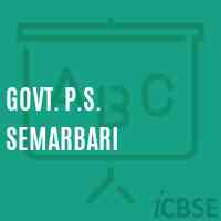 Govt. P.S. Semarbari Primary School Logo