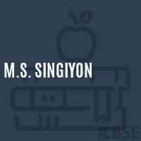M.S. Singiyon Middle School Logo