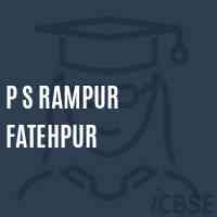 P S Rampur Fatehpur Primary School Logo