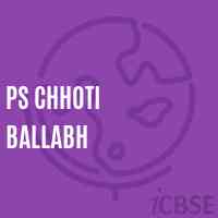 Ps Chhoti Ballabh Primary School Logo