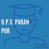 U.P.S. Paran Pur Middle School Logo