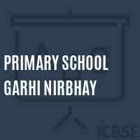 Primary School Garhi Nirbhay Logo