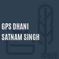 Gps Dhani Satnam Singh Primary School Logo