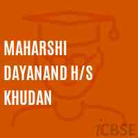 Maharshi Dayanand H/s Khudan Secondary School Logo