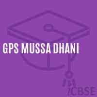 Gps Mussa Dhani Primary School Logo