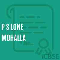 P S Lone Mohalla Primary School Logo
