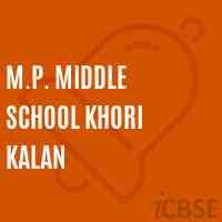 M.P. Middle School Khori Kalan Logo