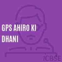 Gps Ahiro Ki Dhani Primary School Logo