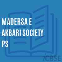 Madersa E Akbari Society Ps Primary School Logo