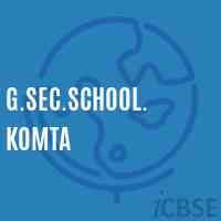 G.Sec.School. Komta Logo