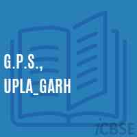G.P.S., Upla_Garh Primary School Logo