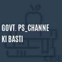 Govt. Ps_Channe Ki Basti Primary School Logo