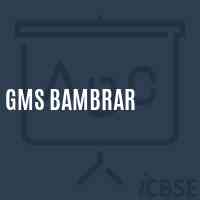 Gms Bambrar Middle School Logo