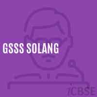Gsss Solang High School Logo