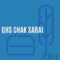 Ghs Chak Sarai Secondary School Logo