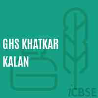 Ghs Khatkar Kalan Secondary School Logo