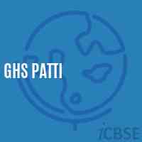 Ghs Patti Secondary School Logo