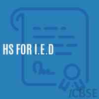 Hs For I.E.D Secondary School Logo