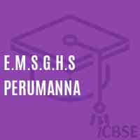 E.M.S.G.H.S Perumanna School Logo
