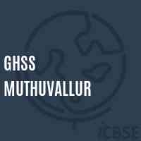 Ghss Muthuvallur Senior Secondary School Logo